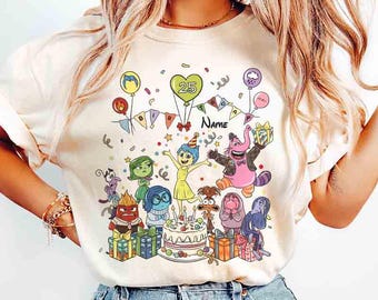 Personalized Disney Inside Out Birthday Shirts, Disney Birthday Girl Shirt, Inside Out Birthday Kids Shirt, Disney Birthday Squad Shirt