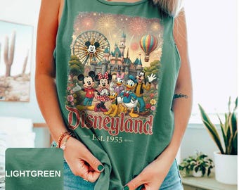 Comfort Color Retro Disneyland Tank Top, Disney Tank Top, Space Space Mountain Tank Top, Mickey And Friends Baby Tee, Disney Vacation Shirt