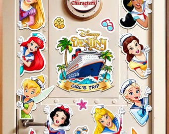 200+ Disney characters Cruise magnet, Disney Cruise Mickey & friends, Personalized 1st Cruise Magnet, Disney Family Cruise Magnet Door