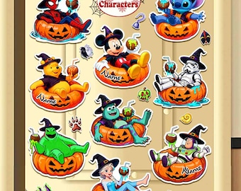 200+ Disney characters Halloween Cruise Pumpkin Floats magnet, Pumpkin Swimming Floats Mickey & friends, Personalized 1st Cruise Magnet