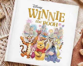 Personalized Hardcover Photo Book Winnie The Pooh, Disneyworld Disneyland Trip Memory Book, Walt Disney World Photo Book, Coloring Book