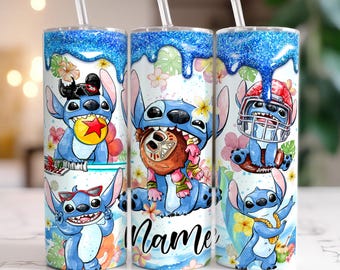 Personalized Disney Stitch 2026 20oz Skinny Tumbler, Lilo & Stitch Ohana Means Family, Stitch Birthday Gift, Birthday Boy/ Girl Coffee Cup