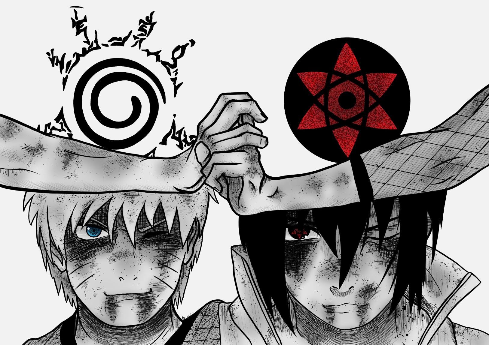 Sasuke Uchiha And Naruto Uzumaki Fanart Etsy sasuke-uchiha-and-naruto-uzumaki-fanart-etsy