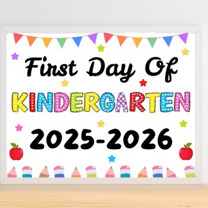 Schulanfang Schulschild Printable: Photo Prop Andenken (Digitaler Download)