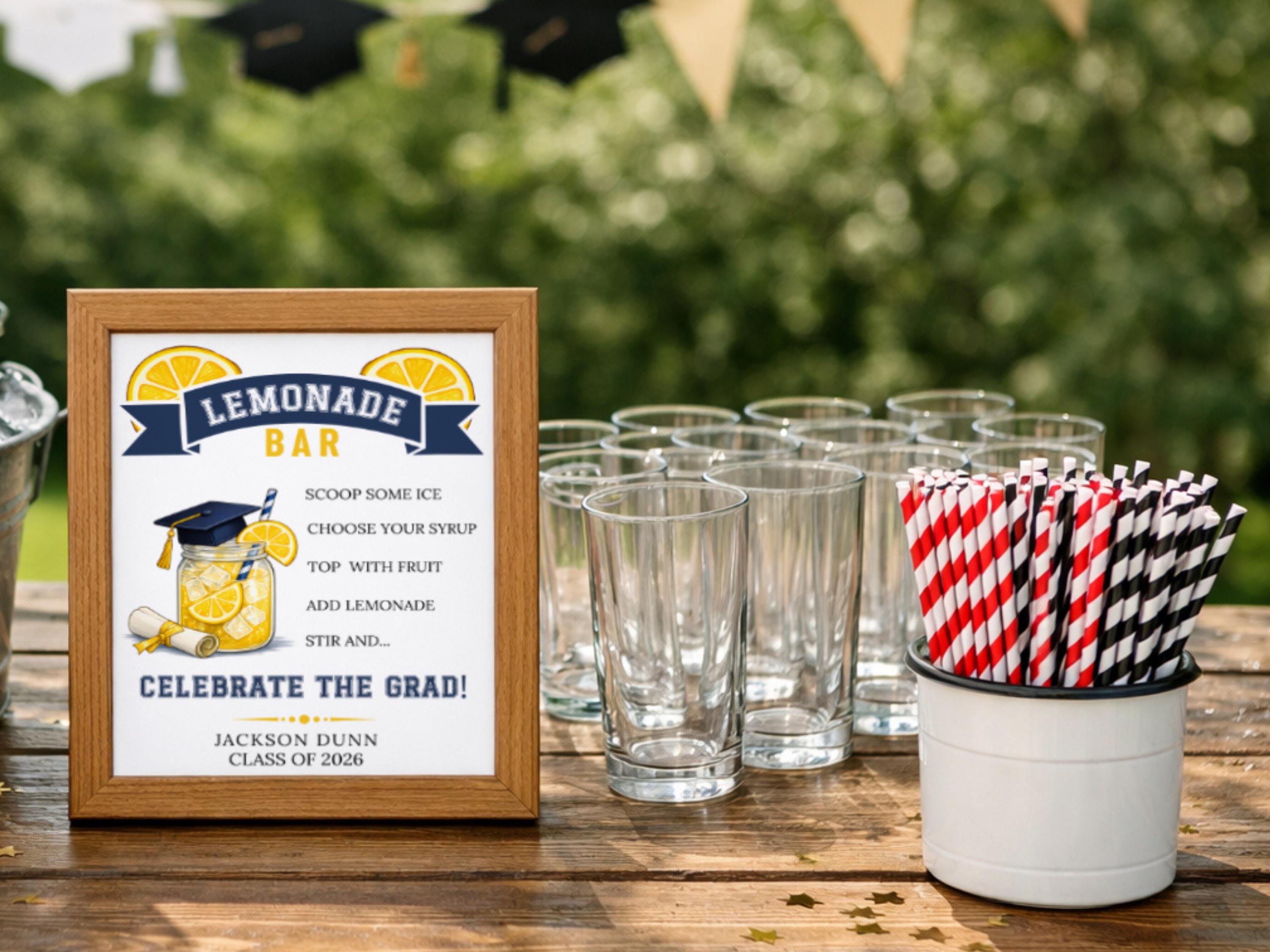 Editable Graduation Lemonade Bar Sign Template (digital Download) - Etsy