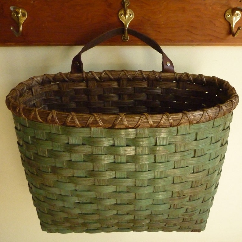 Large Painted Mail Basket Etsy