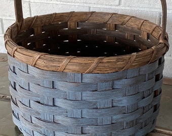 Painted Round Basket