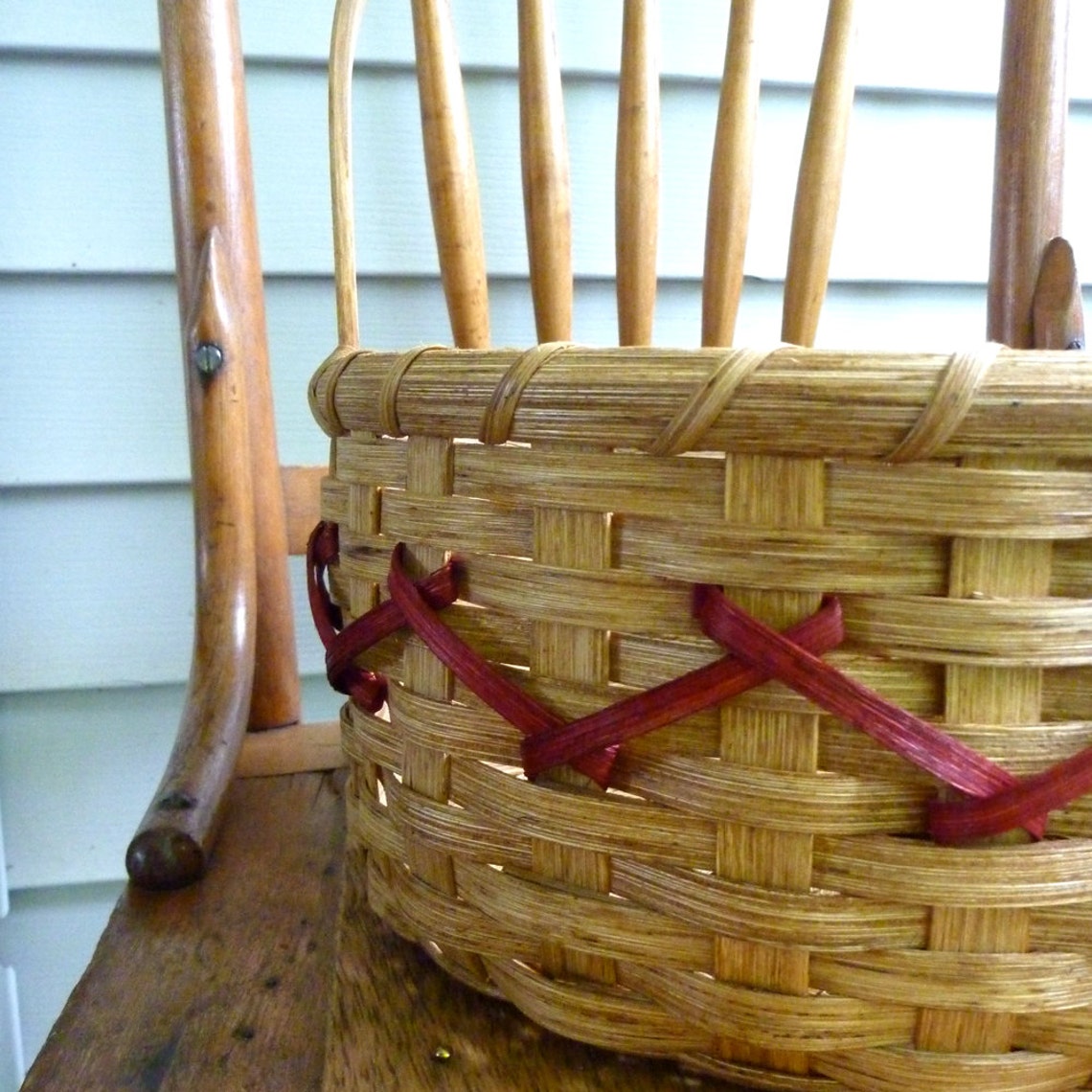 Embroidered Basket Etsy