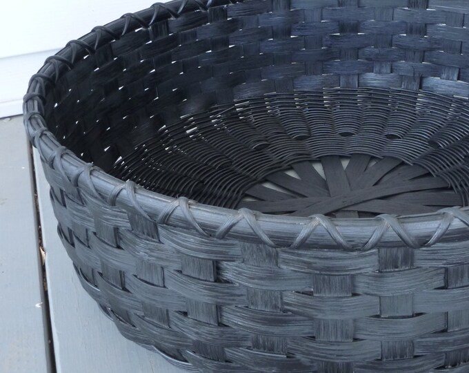 Big Round Basket Black Etsy