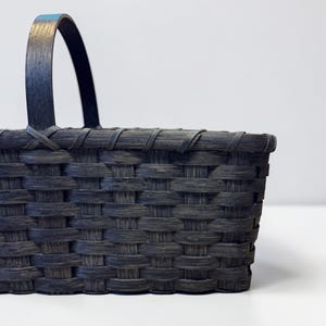 Farmer's Market Basket, Large Basket with Hardwood Handle, Handwoven Rattan Produce Tote image 8