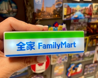 Led light Up Family Mart Mini Convinience store magnet Konbini-USB-C rechargeable