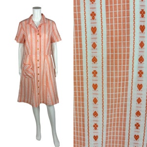 Vestido vintage dos anos 1950 feminino grande novidade jogo de cartas terno estampado camisa laranja jogos de azar