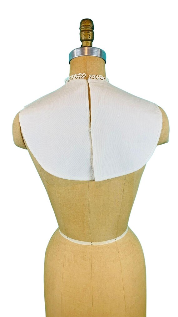 Vintage 1940s White Collar Detachable Egyptian Bib - image 8