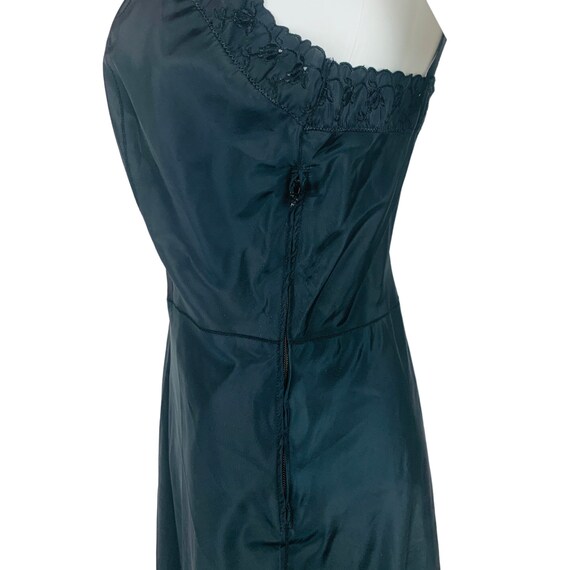 Vintage 40s 50s Black Slip Dress Barbizon Eyelet … - image 8