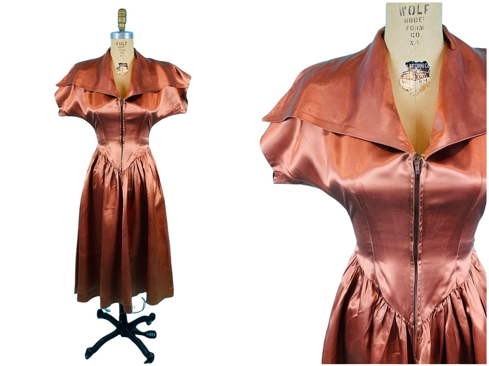 1940s satin dress