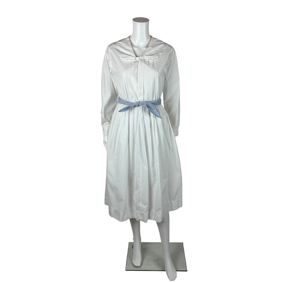 white cotton shirtwaist dress Shally scoop neck Cinched Waist Wide-Belt Cotton Shirt
