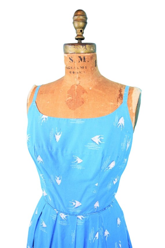 Vintage 50s Hawaiian Dress Womens XS Novelty Bord… - image 5