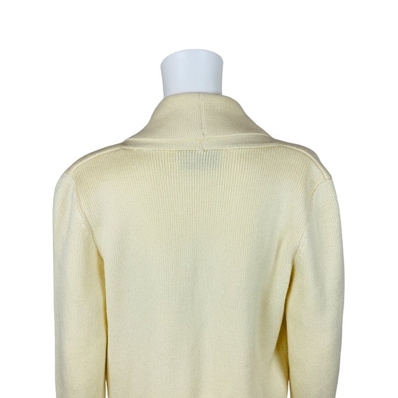 Vintage 60s Cream Long Cardigan Sweater Tunic Smo… - image 9