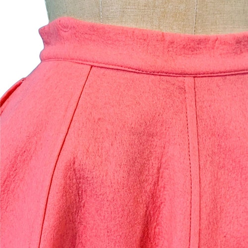 Vintage 1950s Pink Solid shops Felt Circle Skirt | W 23