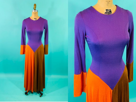 Vintage 1970s Colorful Dress | Mad Swirl Psychedel