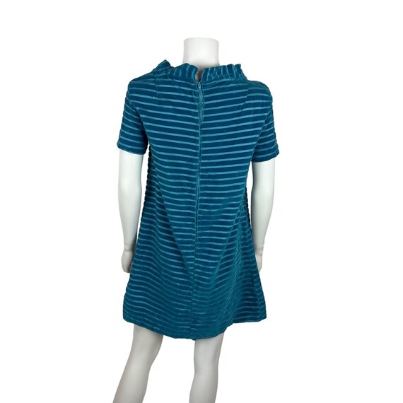 Vintage 60s Velvet Mini Dress Womens Medium Mod T… - image 8