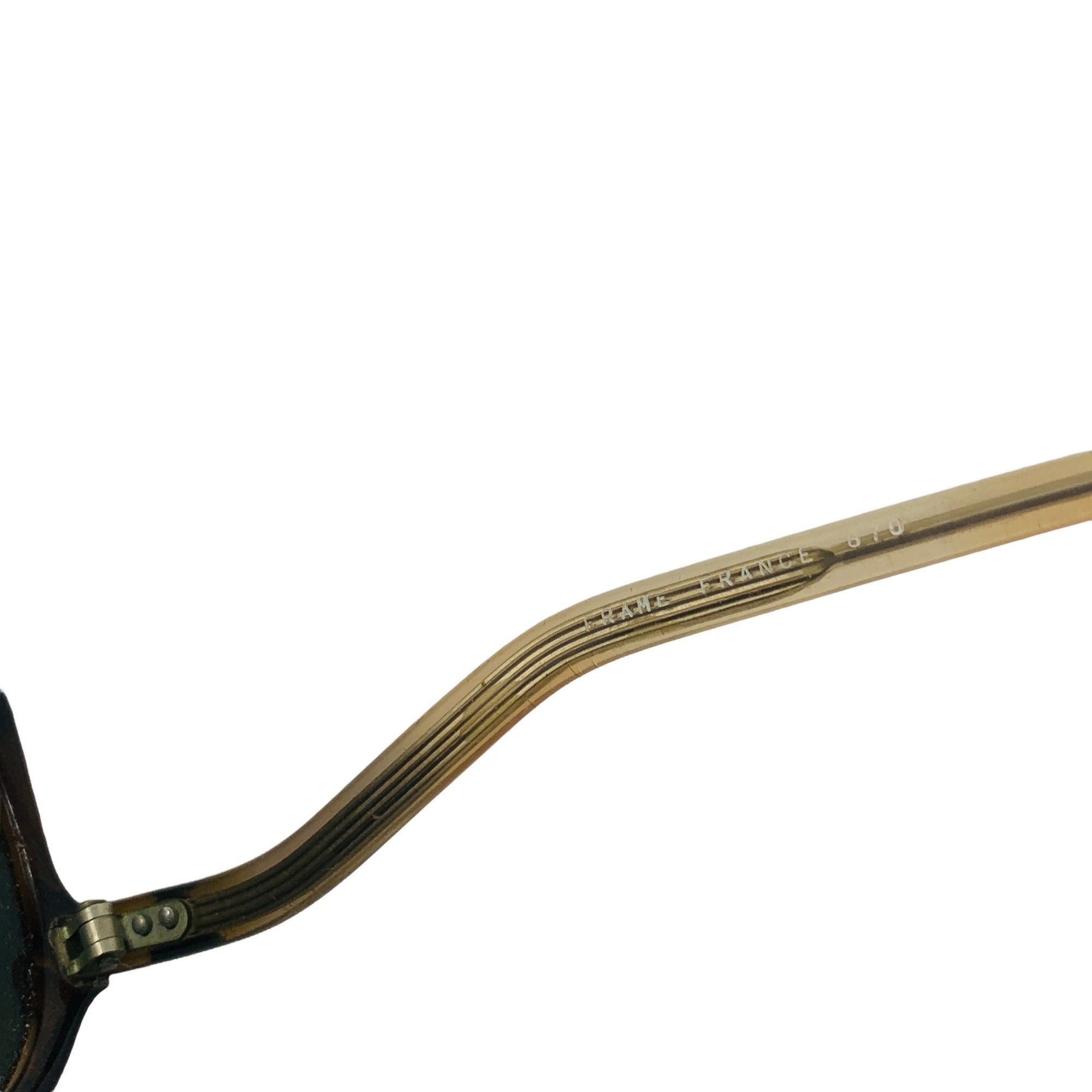 Vintage 1970s Sunglasses Brown Round Eyes Women display picture 3