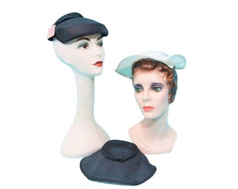 Vintage 1950s Hat Frames Set of 3 DIY Craft Millnery Project Hats