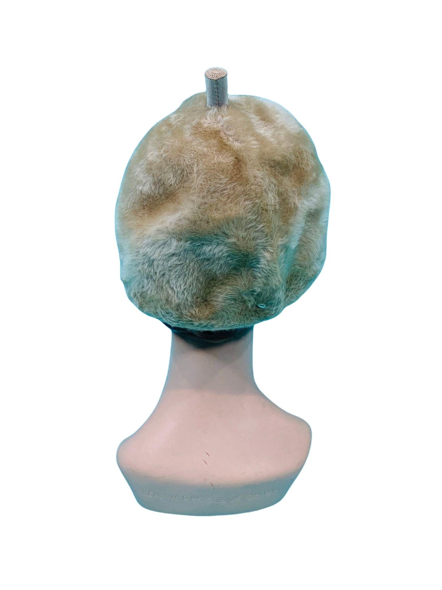 Vintage 1950s Faux Fur Beret Peck & Peck Round Hat Mink Fur Beret Vintage Hats for Women for sale | eBay main image 4