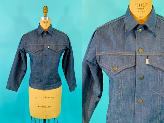 Vintage 1960s Levis Shirt | Blue Denim Snap Button