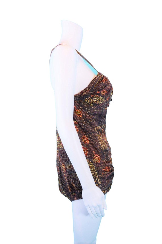 Vintage 1950s Swimsuit Brown Catalina Hawaiian Pr… - image 5