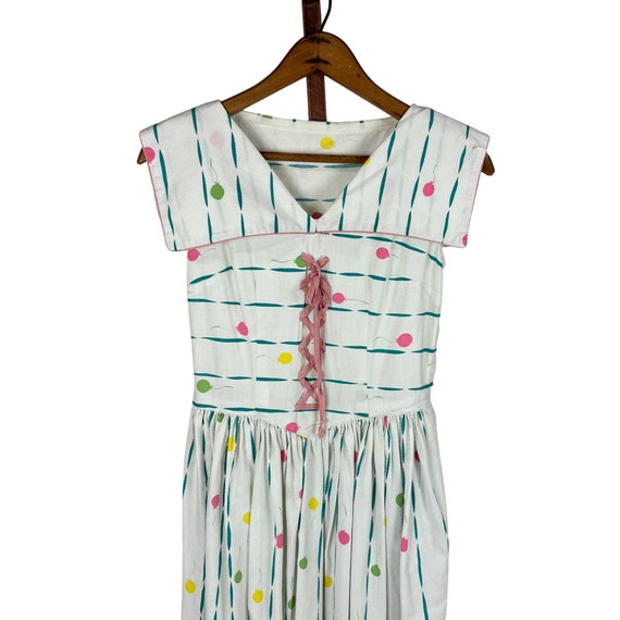 Vintage 1950s Novelty Dress Women's XXS Merry Go … - image 3