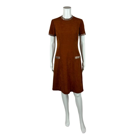 retro suede dress Vintage Black Faux Suede Dress Western Gothic 70s Inspired Retro Sz 6