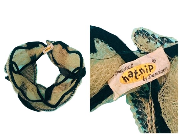 Vintage 1950s Swirl Round Cap Hat-Nip by Danciger… - image 5