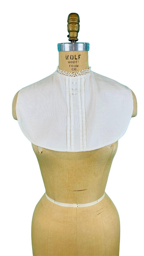 Vintage 1940s White Collar Detachable Egyptian Bib - image 3