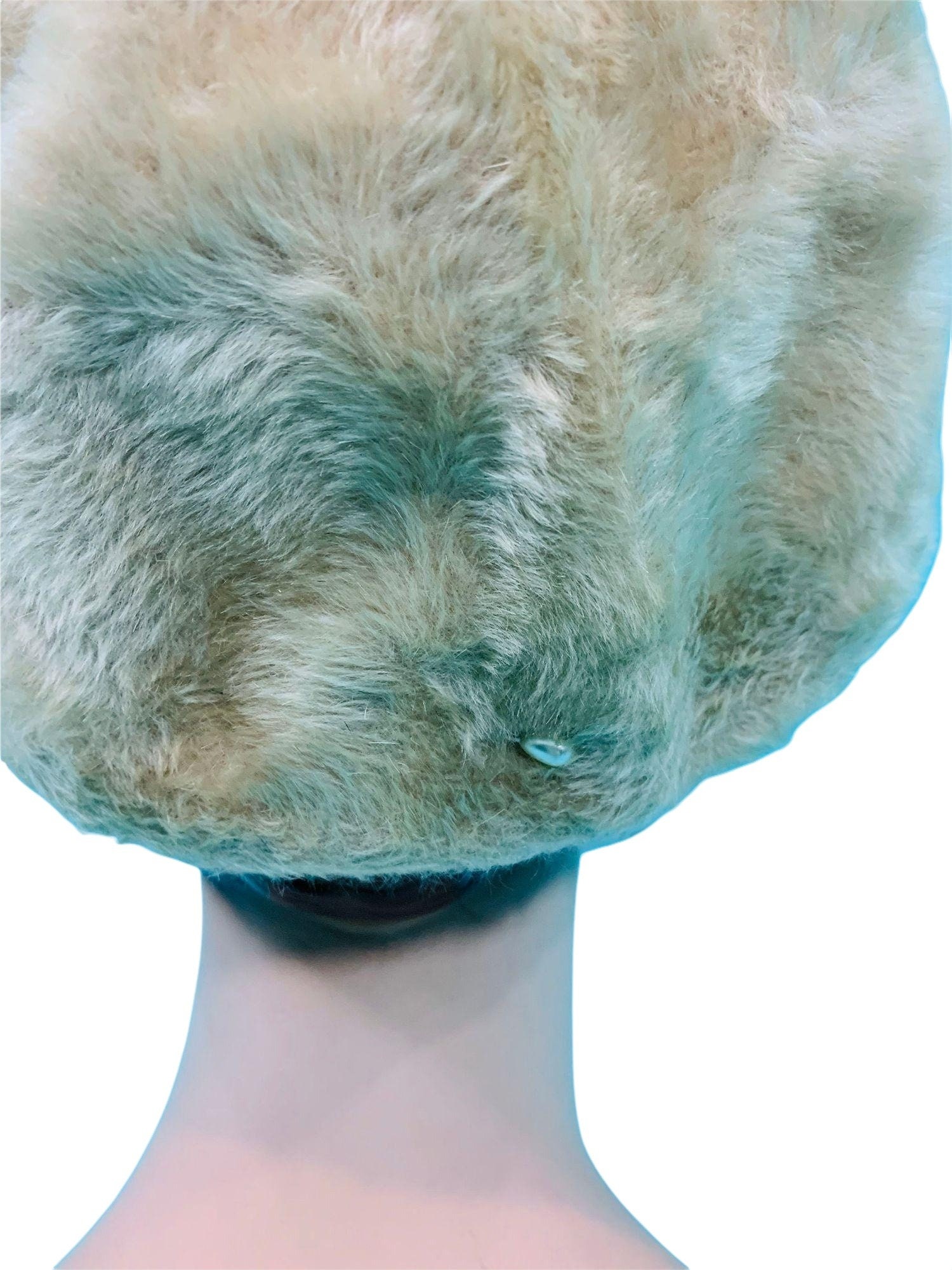 Vintage 1950s Faux Fur Beret Peck & Peck Round Hat - Etsy display picture 1
