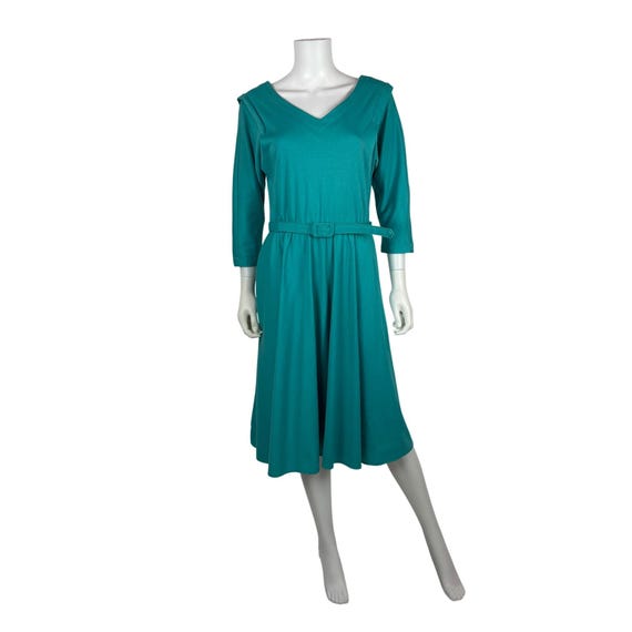 turquoise fit and flare dress Women Turquoise Casual Thigh Length Fit and Flare Dress  Purvaja