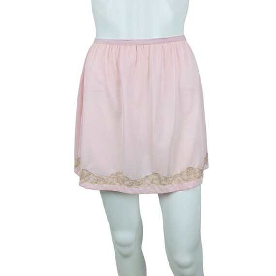 Vintage 50s baby pink maxi slip (M)
