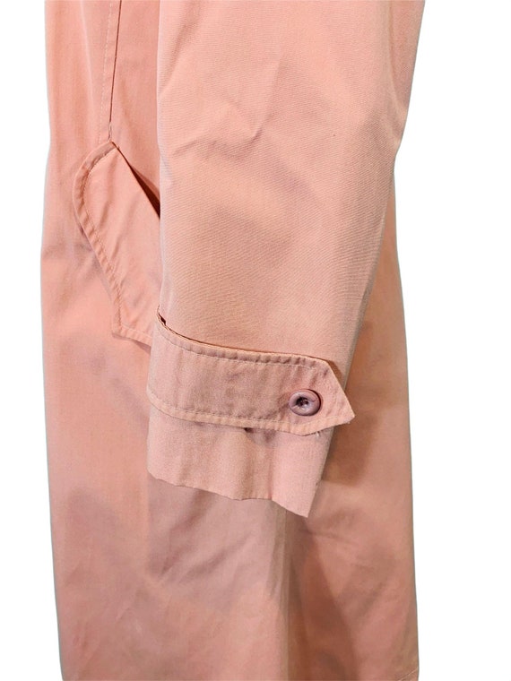 Vintage 1980s Light Peach Pink Trench Coat | B 40" - image 8