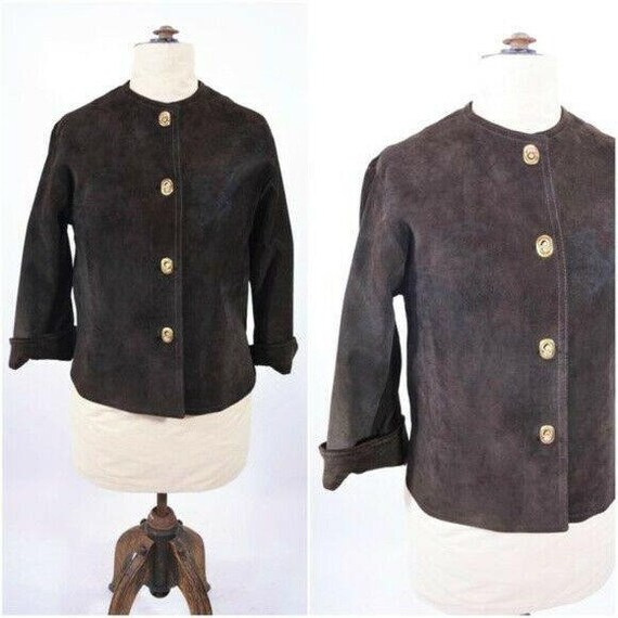Vintage 1970s Suede Jacket | Chocolate Brown Boho