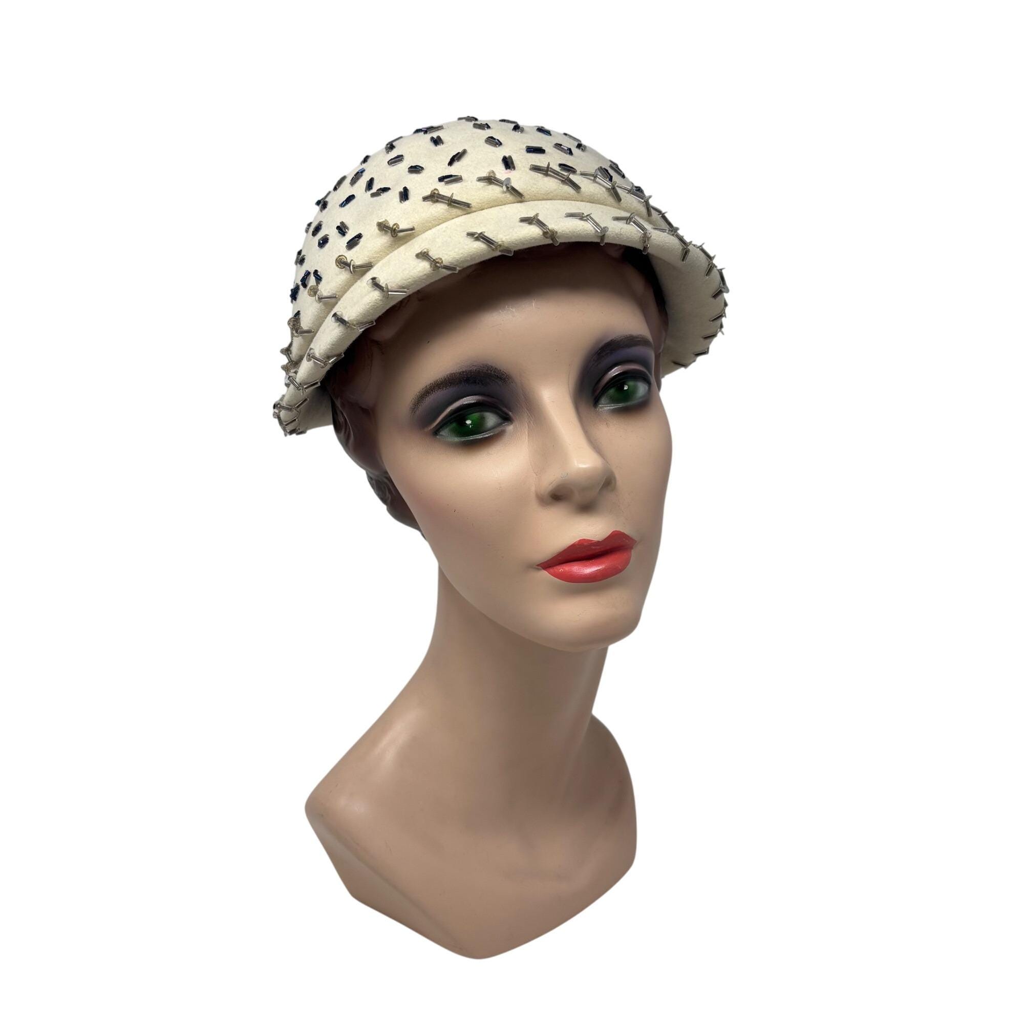 Vintage 1950s Sequin Beret Hat Tan Round Cap Vintage 1950s Sequin Hat Tan Round Beret | eBay main image 2