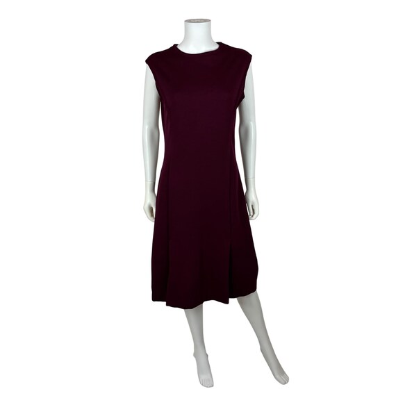 Vintage 60s Wool Dress Womens Medium Burgundy Mod Knee Length Shift Catalina Vintage 60s Wool Dress Womens Medium Burgundy Mod Knee Length Shift Catalina