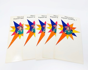 Vintage 1970s Birthday Card Star Trek Captain Kirk Greeting Card - Sold Separately LAST ONE