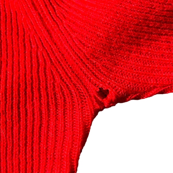 Vintage 70s Turtleneck Solid Red Women's Acrylic … - image 9