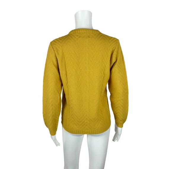 Vintage 70s Mustard Cardigan Women's Small Deadst… - image 8