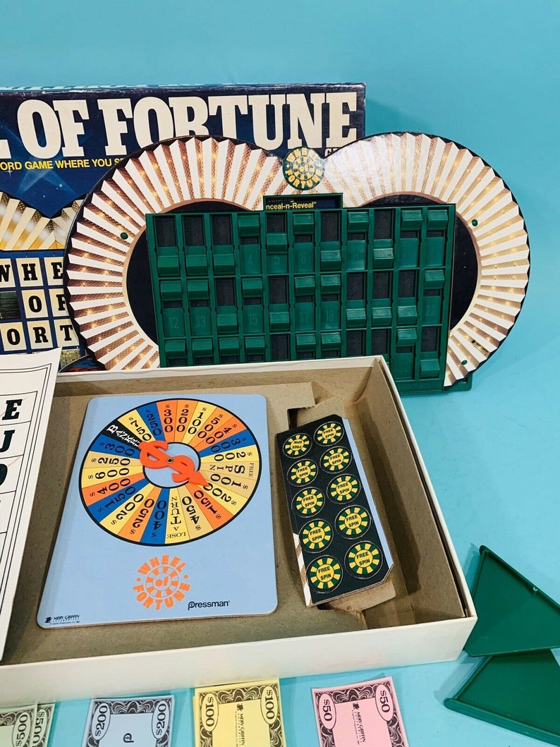 Vintage 1980s Board Game Wheel of Fortune Game Show 1985 ...