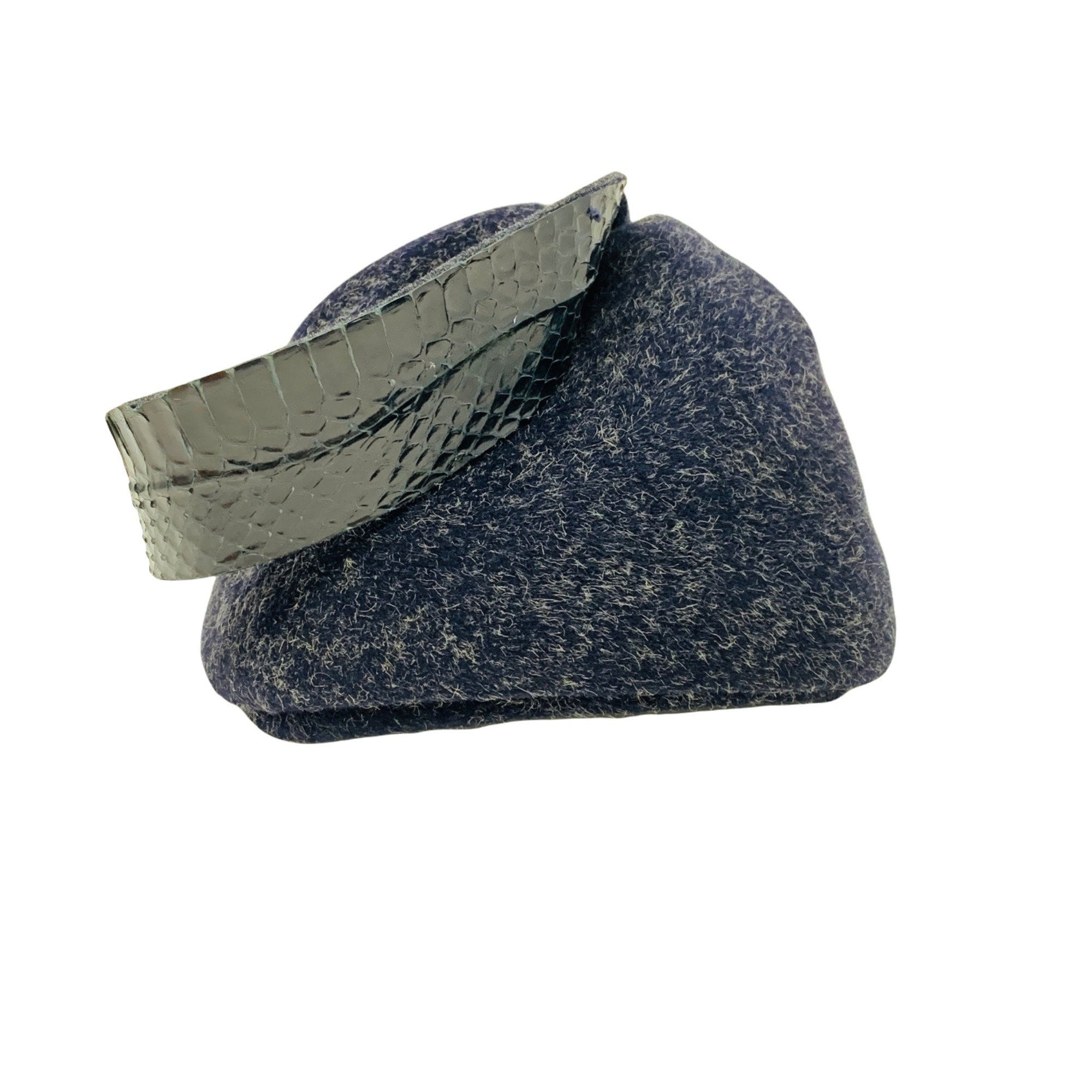 Vintage 1950s Navy Wool Architectural Cap Colby Hat - Etsy display picture 3