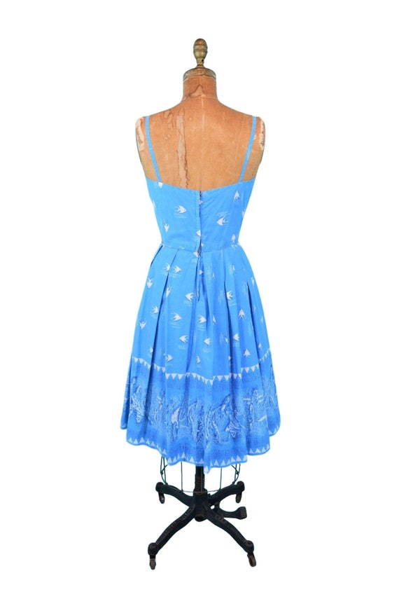 Vintage 50s Hawaiian Dress Womens XS Novelty Bord… - image 9
