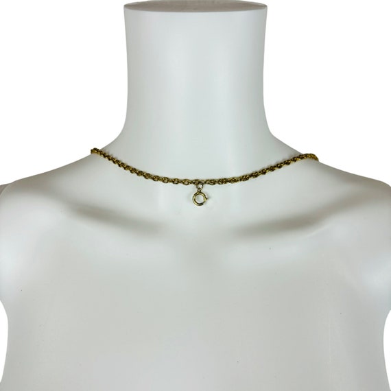 Vintage 70s Long Gold Fringe Necklace Filigree Da… - image 6