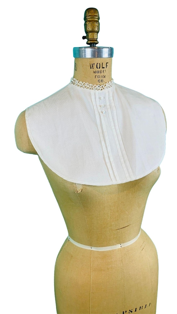 Vintage 1940s White Collar Detachable Egyptian Bib - image 5