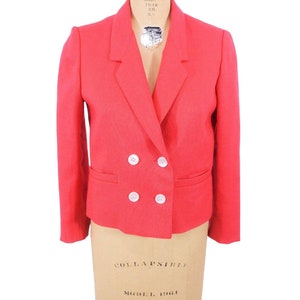Vintage 1960er Jahre roter Blazer Blazer Jacke | Durchmesser 92 cm